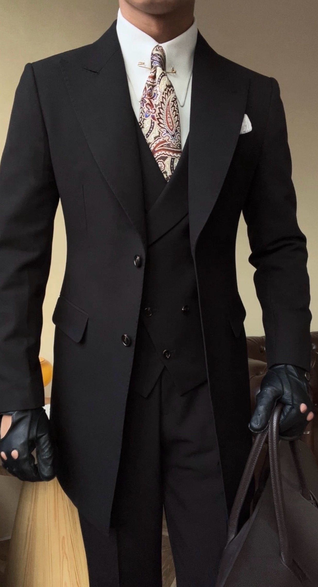 Black Milano Suit - Over Jacket