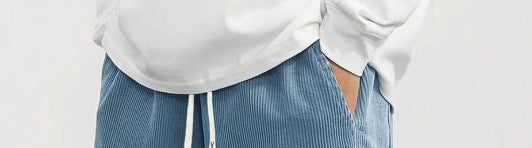 Men's Corduroy Mid-Waist Casual Pants