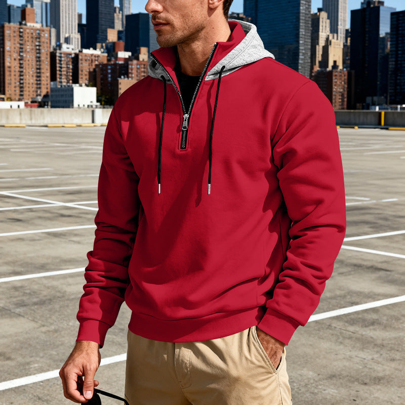 Hoodie With A Stand-up Collar