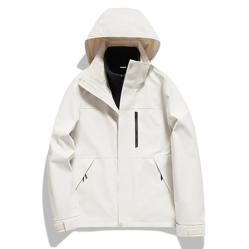 Detachable Windproof And Waterproof 3-in-1 Winter Two-Piece Set For Men And Women