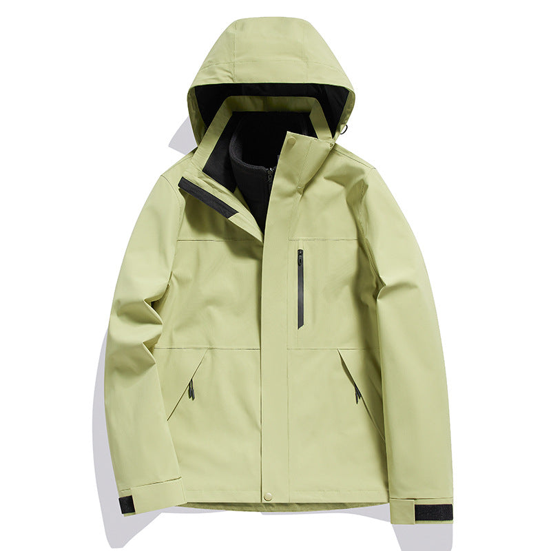 Detachable Windproof And Waterproof 3-in-1 Winter Two-Piece Set For Men And Women