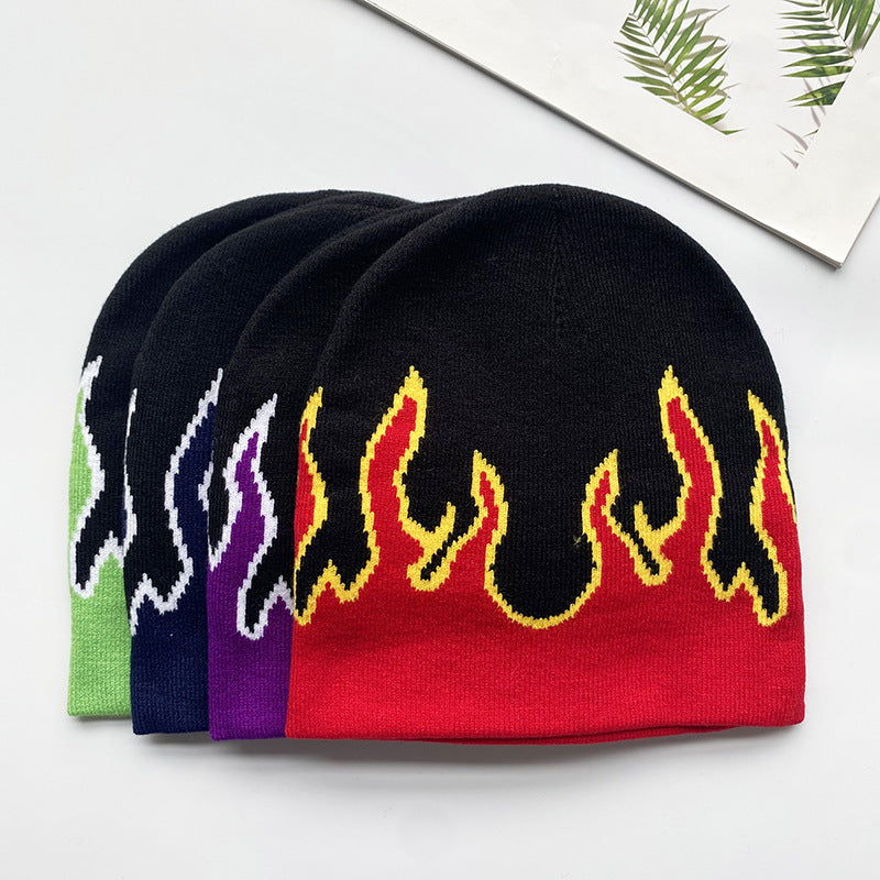 Flame Knitted Hat For Men