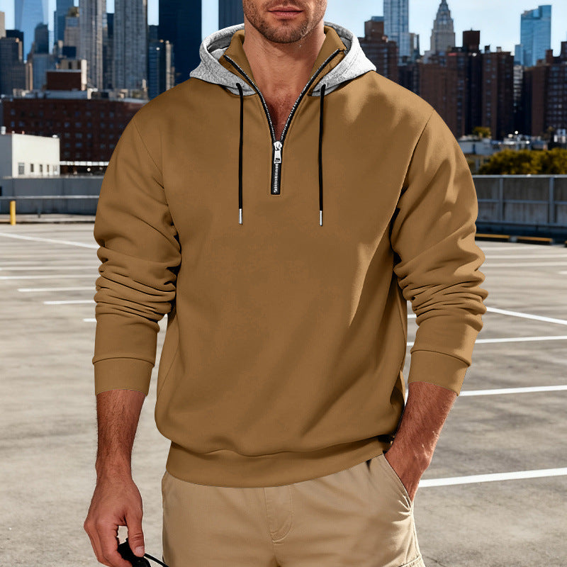 Hoodie With A Stand-up Collar