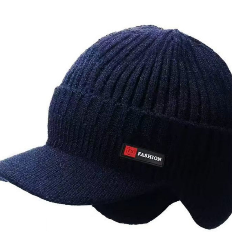 Thick Knitted Earflap Beanie