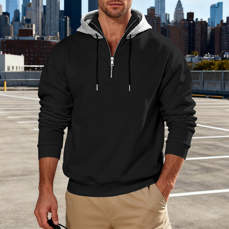 Hoodie With A Stand-up Collar