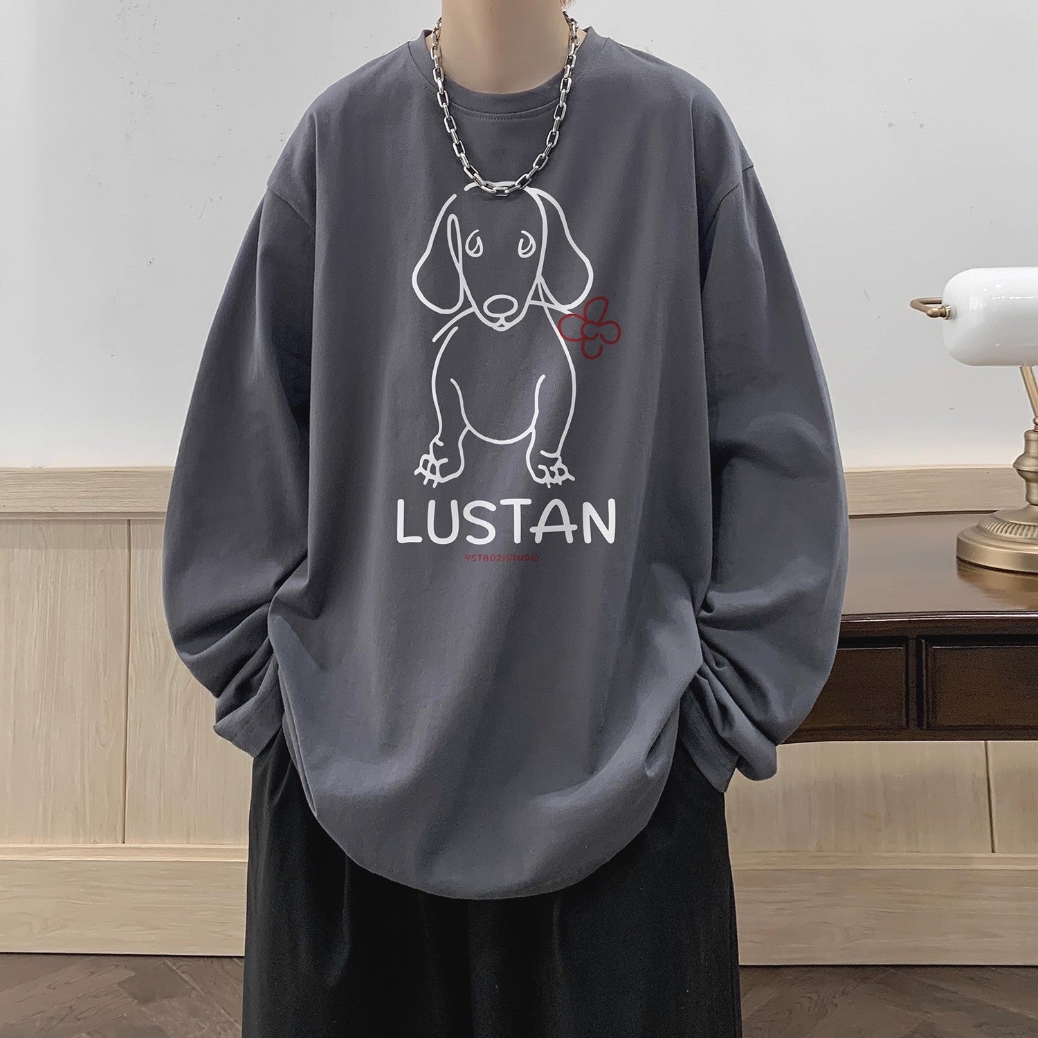 Cartoon Puppy Long Sleeve T-shirt
