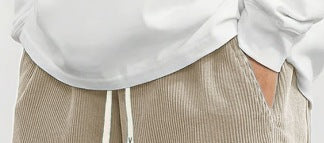 Men's Corduroy Mid-Waist Casual Pants