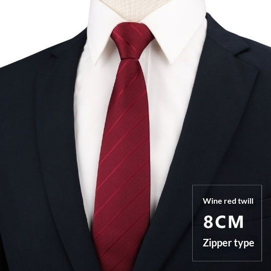 Mens Business Formal Zipper Ties