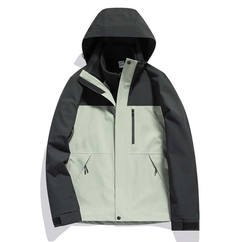 Detachable Windproof And Waterproof 3-in-1 Winter Two-Piece Set For Men And Women