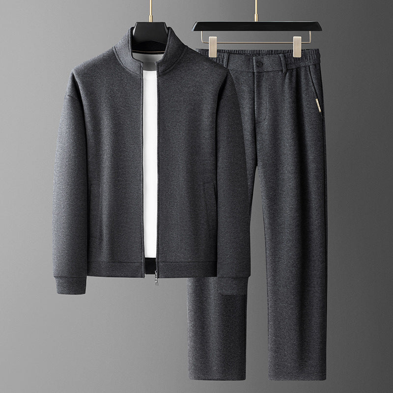 Men's Fashion Casual Stand-Collar Sweatshirt Sports Suit