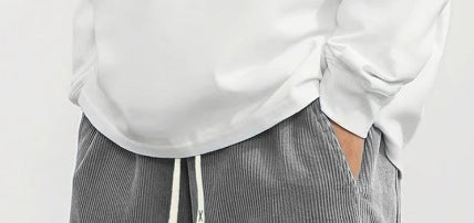 Men's Corduroy Mid-Waist Casual Pants