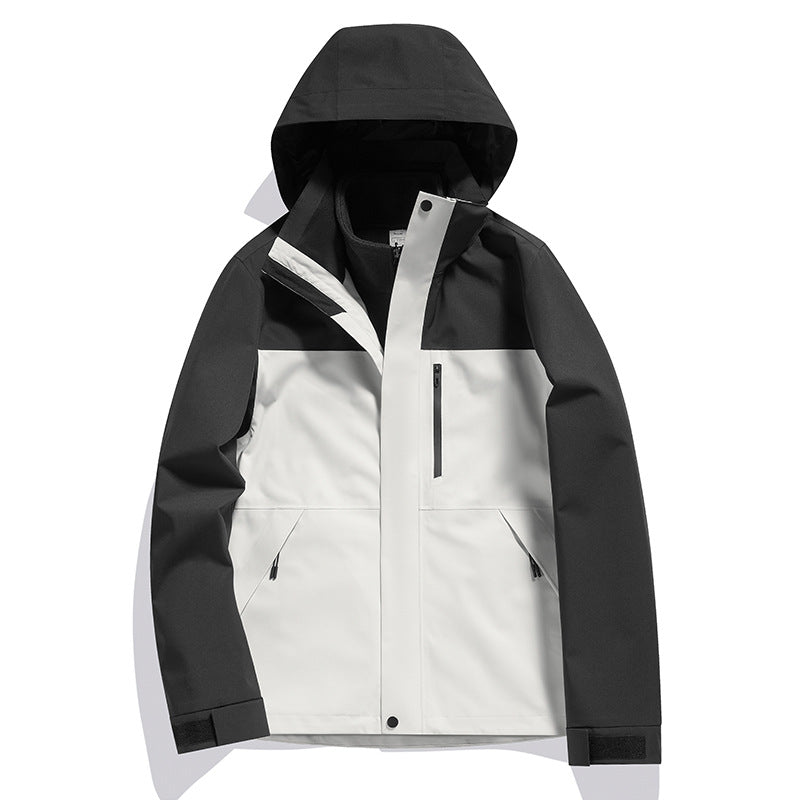 Detachable Windproof And Waterproof 3-in-1 Winter Two-Piece Set For Men And Women