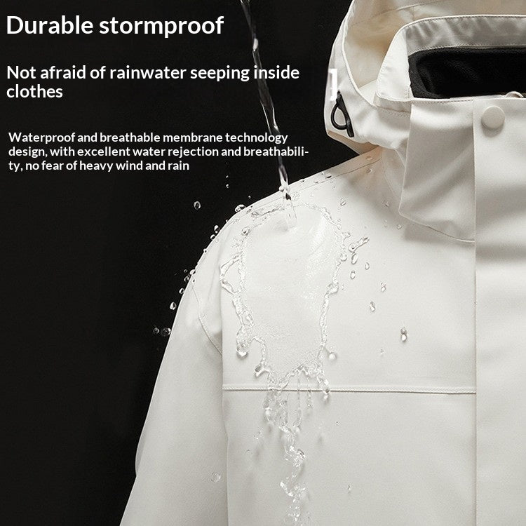 Detachable Windproof And Waterproof 3-in-1 Winter Two-Piece Set For Men And Women