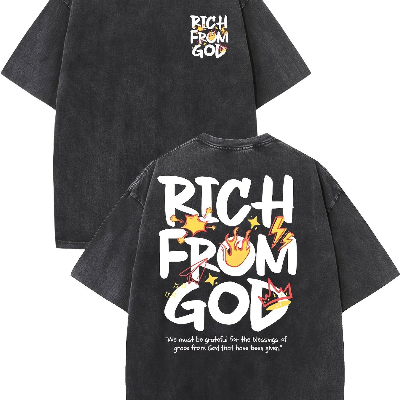 High-quality Cotton Printed T-shirt In A Retro Style