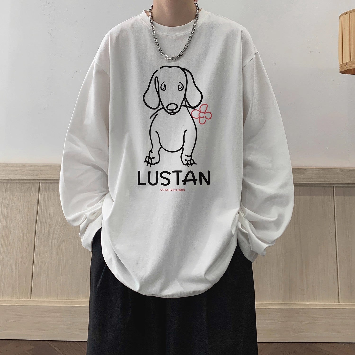 Cartoon Puppy Long Sleeve T-shirt