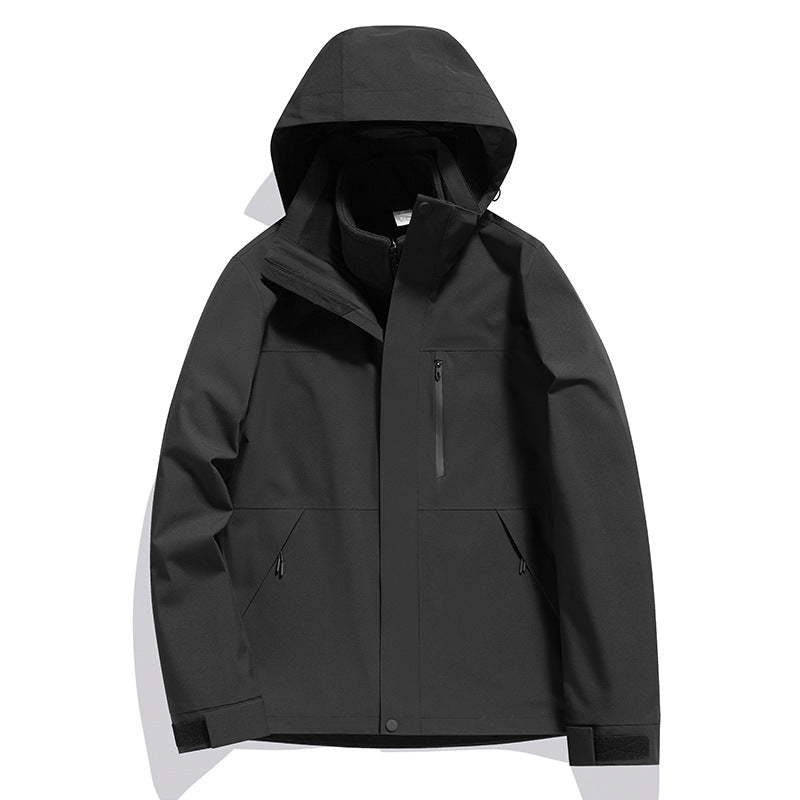 Detachable Windproof And Waterproof 3-in-1 Winter Two-Piece Set For Men And Women