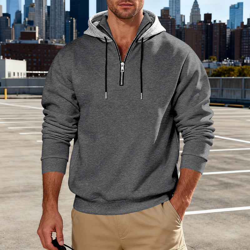 Hoodie With A Stand-up Collar