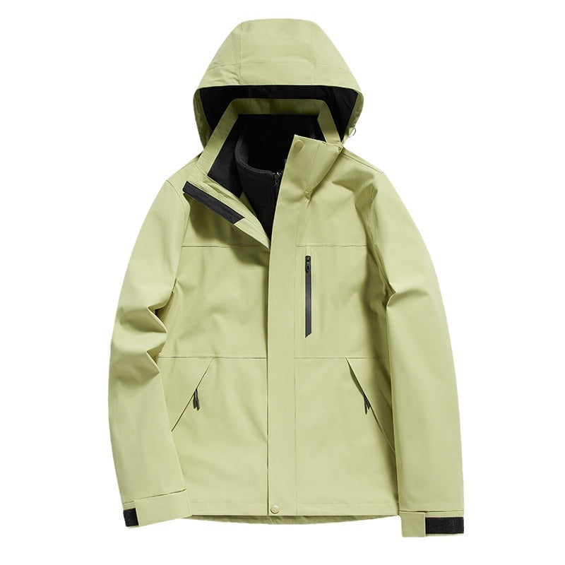 Detachable Windproof And Waterproof 3-in-1 Winter Two-Piece Set For Men And Women