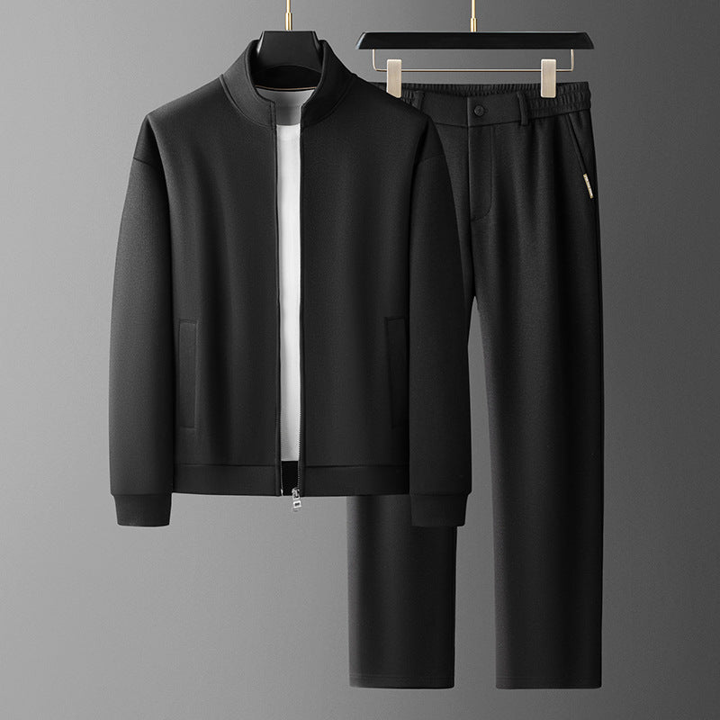 Men's Fashion Casual Stand-Collar Sweatshirt Sports Suit
