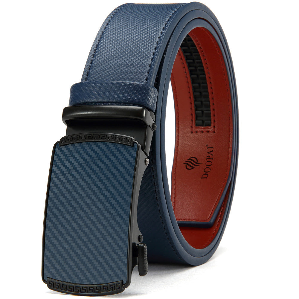 Men's Belt Hot-selling Film Alloy Automatic Buckle Leather