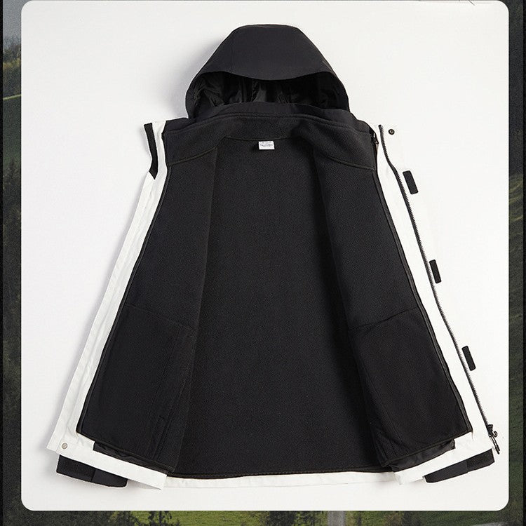 Detachable Windproof And Waterproof 3-in-1 Winter Two-Piece Set For Men And Women