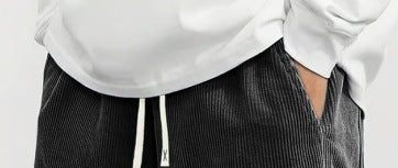 Men's Corduroy Mid-Waist Casual Pants