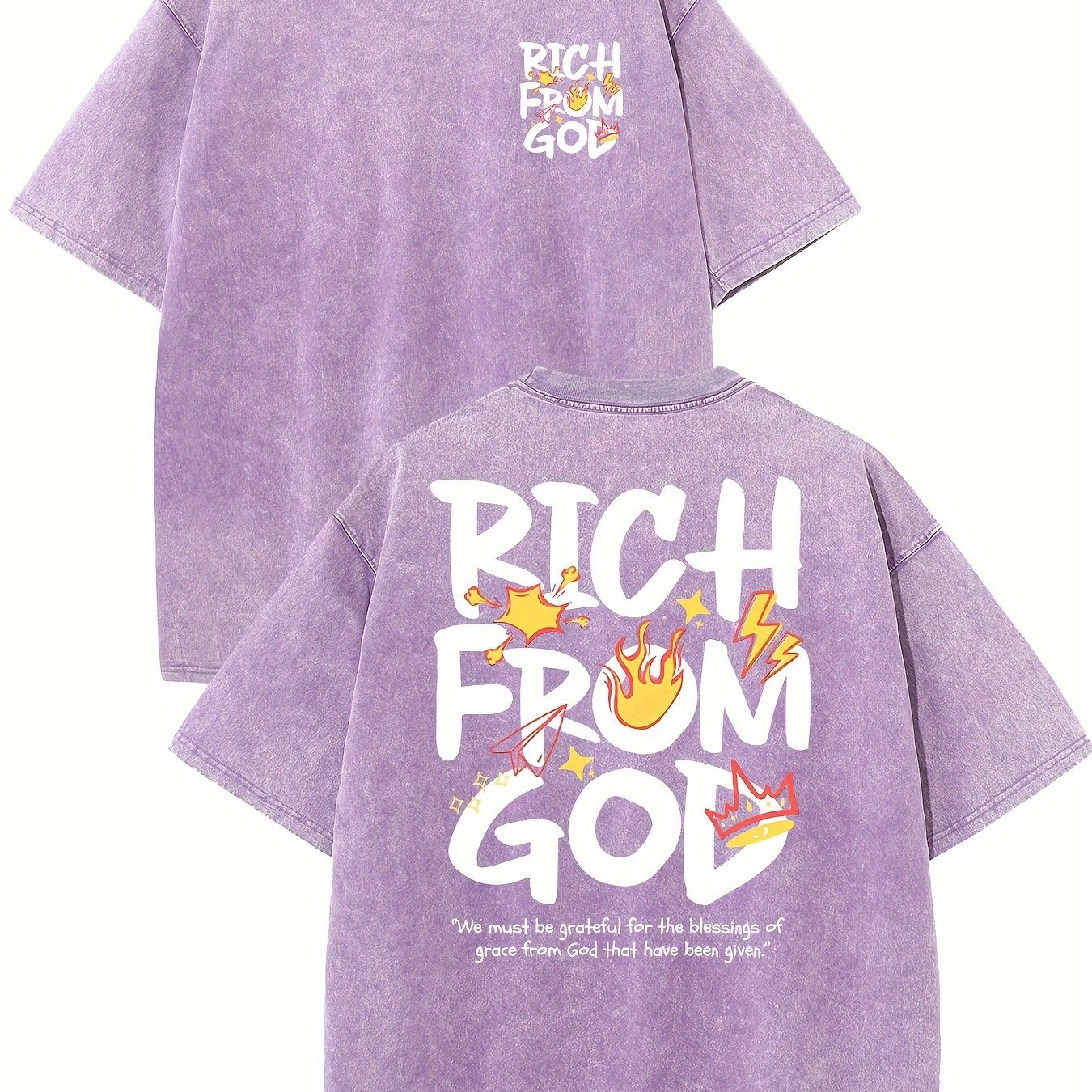 High-quality Cotton Printed T-shirt In A Retro Style