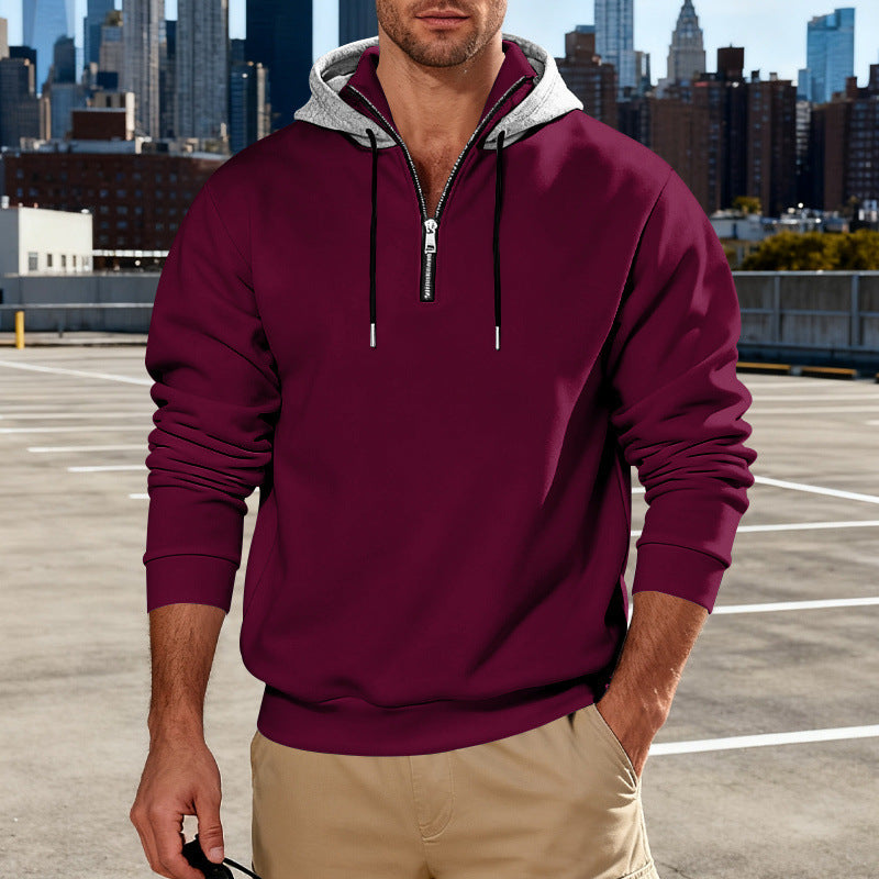Hoodie With A Stand-up Collar