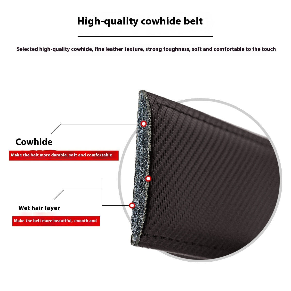 Men's Belt Hot-selling Film Alloy Automatic Buckle Leather