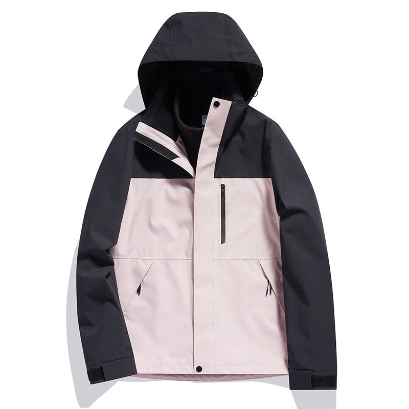 Detachable Windproof And Waterproof 3-in-1 Winter Two-Piece Set For Men And Women