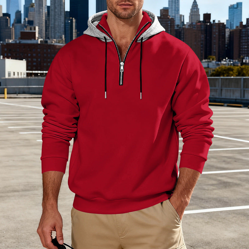 Hoodie With A Stand-up Collar
