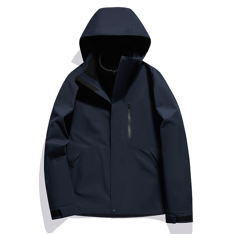 Detachable Windproof And Waterproof 3-in-1 Winter Two-Piece Set For Men And Women