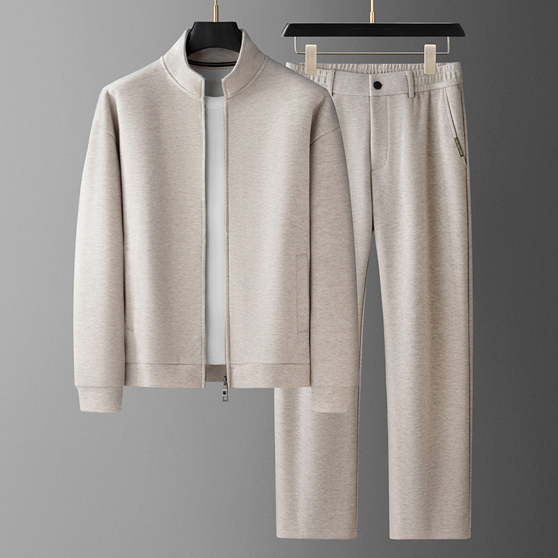 Men's Fashion Casual Stand-Collar Sweatshirt Sports Suit