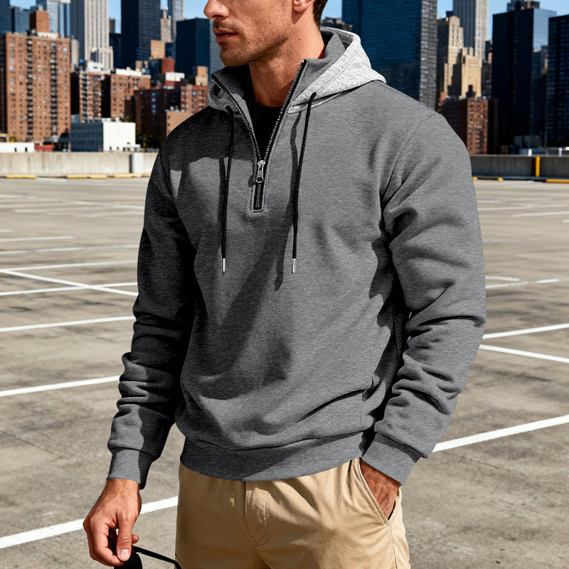 Hoodie With A Stand-up Collar
