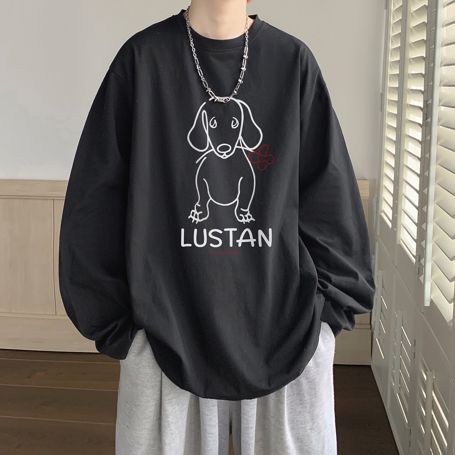 Cartoon Puppy Long Sleeve T-shirt