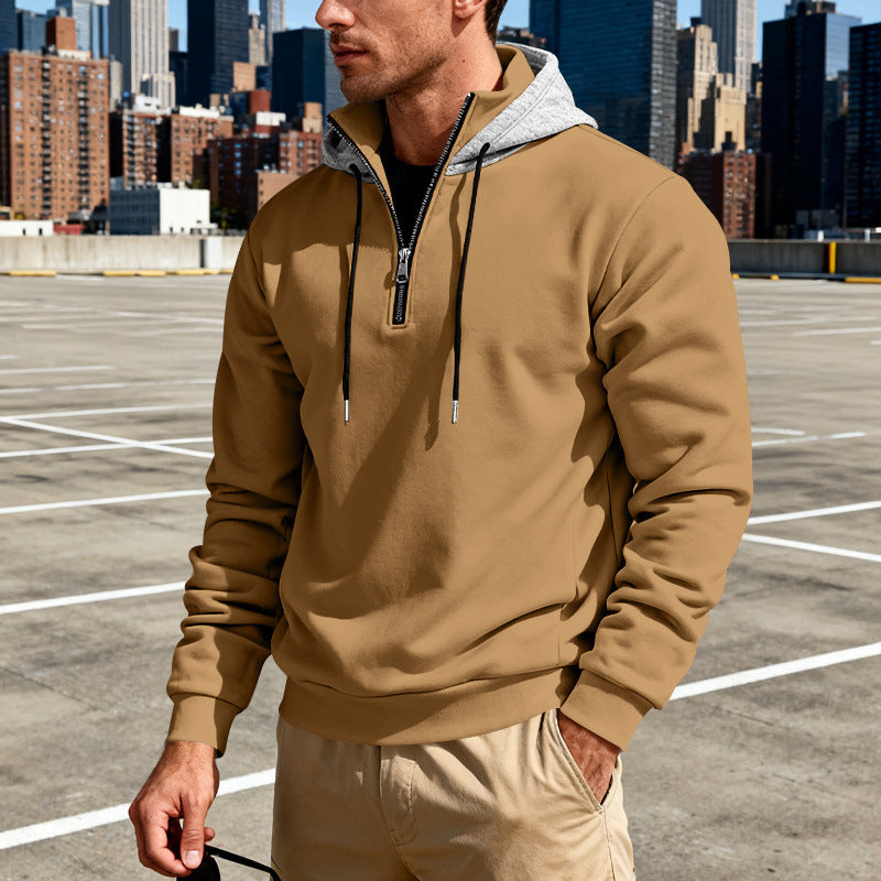 Hoodie With A Stand-up Collar
